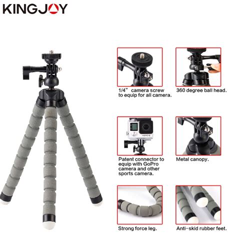 Kingjoy Official Kt S Mini Gopro Tripod Mount Octopus Movil Flexible