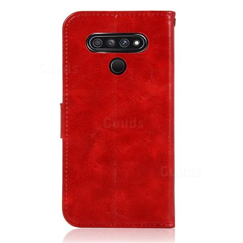 Luxury Retro Leather Wallet Case For Lg Stylo Red Lg Stylo