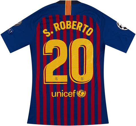 Barcelona Player Issue Authentic Home Shirt S Roberto