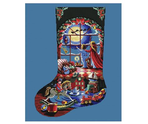 Christmas Stocking Cross Stitch Pattern Victorian Stocking Etsy