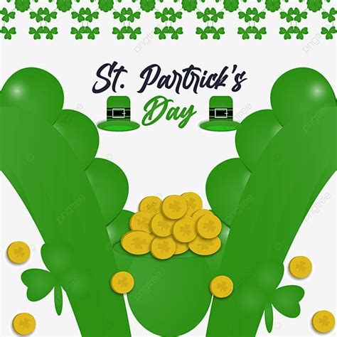 St Patrick Hat Vector Hd Png Images St Patricks Day With Hat Coin And