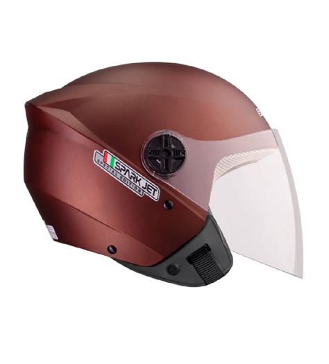 Capacete Ebf Aberto Cvis Spark Jet Edition Marrom Fosco 60 Pneu Pra