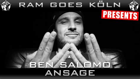 RAP AM MITTWOCH GOES KÖLN AM 13 08 2014 BEN SALOMO ANSAGE VIDEOFLYER