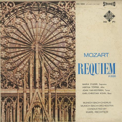 Wolfgang Amadeus Mozart Requiem In D Minor K 626 1963 Vinyl Discogs