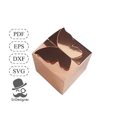 Butterfly Box Template Svg Dxf Pdf Party Favors Box Etsy