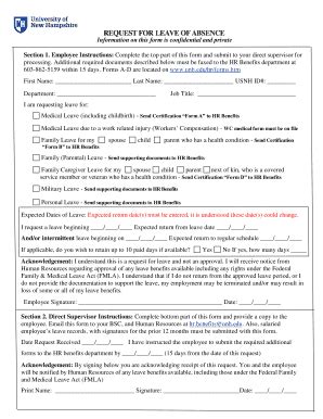 Fillable Online Unh Information On This Form Is Confidential And