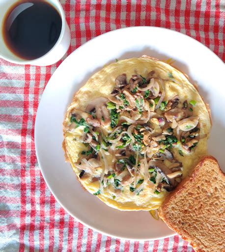 Mushroom Onion Omelette