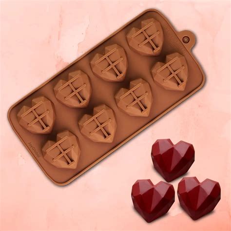 Cavity Heart Shaped Silicone Mold For Candle Making