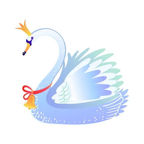 Hermoso Cisne Dibujos Animados De Navidad Ilustraci N De La Historia