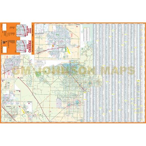 Fresno Clovis California Street Map Gm Johnson Maps