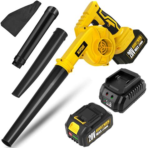 Alloyman Leaf Blower 20v Cordless Leaf Blower With 20ah Battery And Charger 2 In 1 Electric