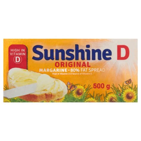 Sunshine D Original Margarine 80 Fat Spread Brick 500gr Superb Hyper