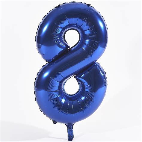 Buy Blue Number 8 Foil Giant Helium Balloon Deflated For Gbp 699