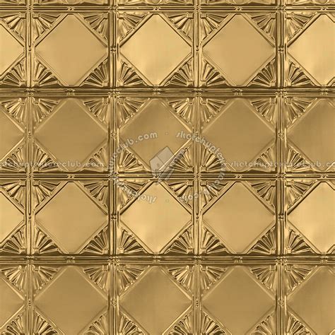 Gold Metal Panel Texture Seamless 10434