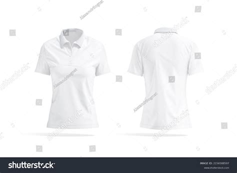 Blank White Women Polo Shirt Mockup Stock Illustration 2156588597 ...