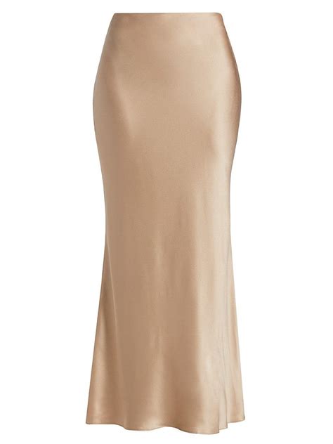 The Sei Bias Satin Silk Maxi Skirt In Natural Lyst