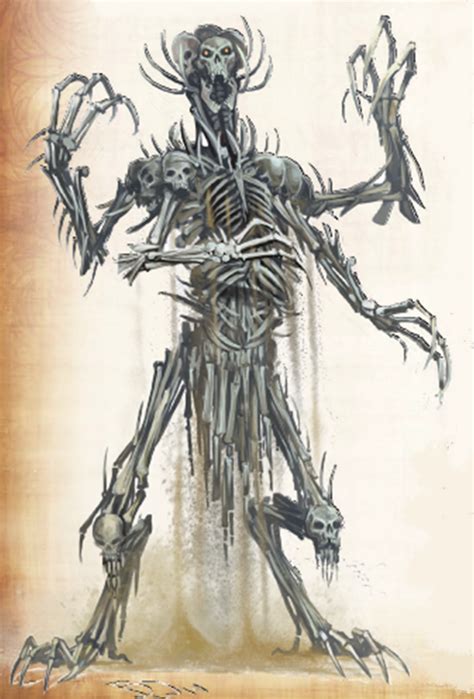 Bone Golem Creature Artwork Monster Art Monster Concept Art