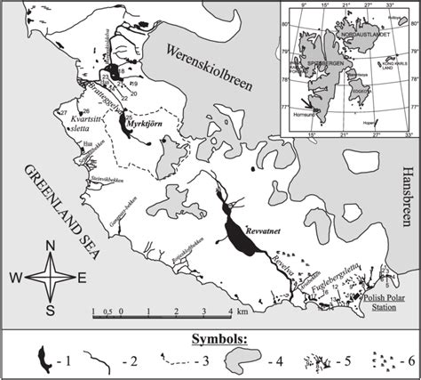 Location Of The Study Area 1 Lakes 2 Watercourses With Points Of