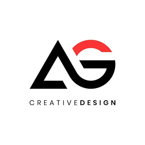 Concepto de diseño de logotipo de ag de letra simple y moderna creativa