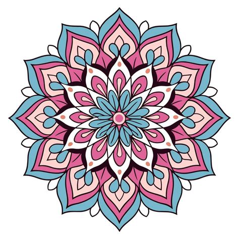 Colorful Mandala Vector Isolated On A White Background 35156356 Vector