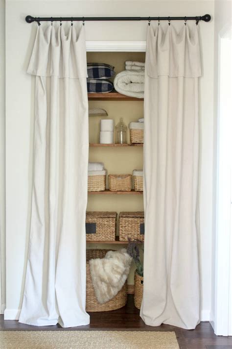 Closet Door Alternative - Easy Drop Cloth Curtains - Sincerely, Marie ...