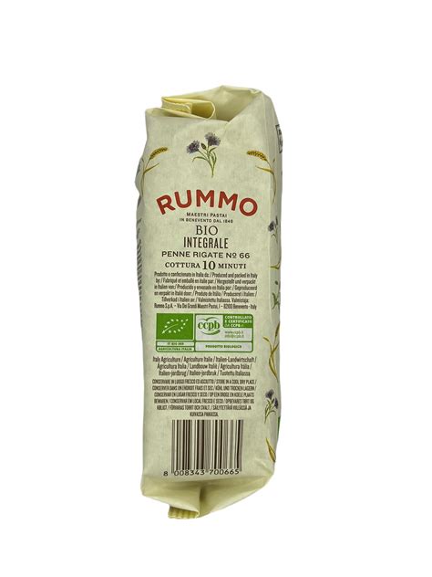 Rummo Penne Rigate Integrale Bio N 66 500g Paradiso Italiano Shop