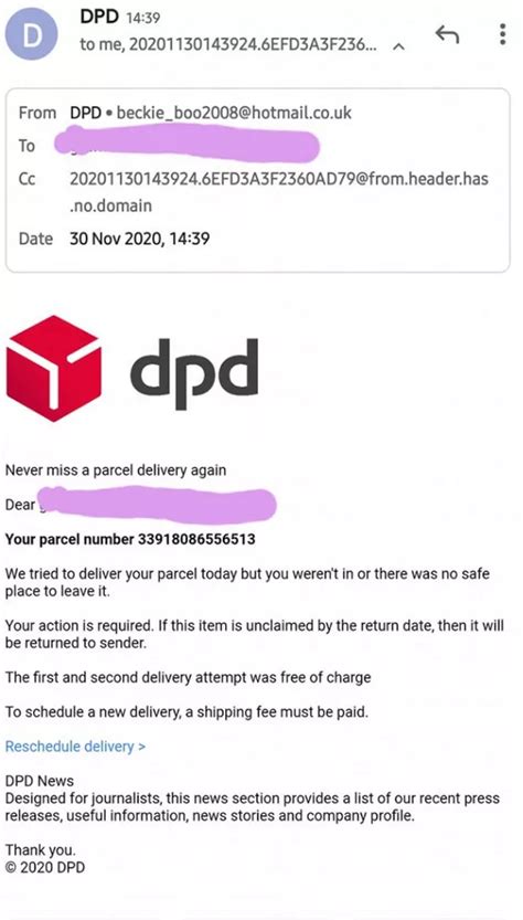 Dpd Scam Warning As Fake Hack Targets Scots Waiting For Christmas Parcels Daily Record