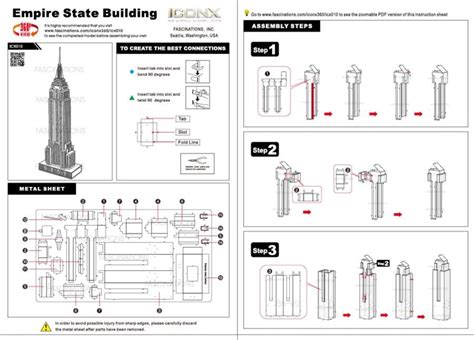 Puzzle Empire State Building 3D Metall ICONX PuzzleMania Ch