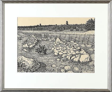 OLOF THUNMAN (1879-1944). Ink drawing, grave site, signed. Art - Drawings - Auctionet