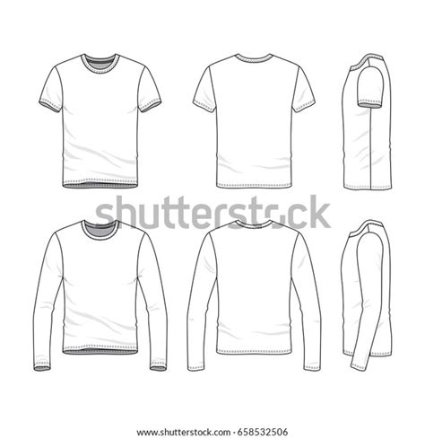 Vector Clothing Templates Blank Shirts Short Stock Vector Royalty Free