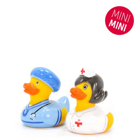 Paperella Di Gomma Mini Dottore E Infermiera Deluxe San Marino Duck