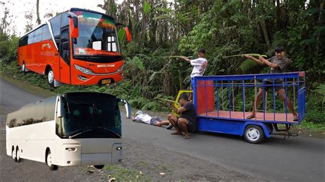 WADUH KITA DISER4NG BUS MENYER4NKAN DI JALAN SEPI YouTube