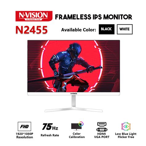 Nvision Inch Ips Monitor Hz Framless Flat Fhd Gaming