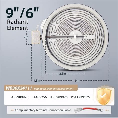 WB30X24111 Dual Surface Radiant Element FITS GE Range AP5989975