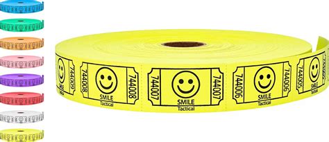 Amazon Tacticai 2000 Raffle Tickets Smile Yellow 8 Color