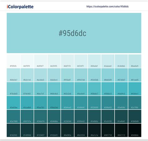 Arctic Blue Color 95d6dc Information Hsl Rgb Pantone