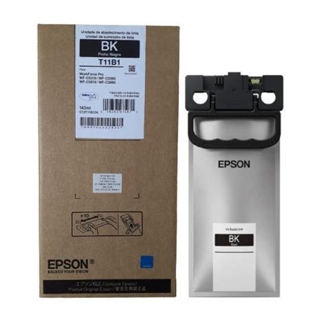 Bolsa De Tinta Epson T11B120 AL Negro Para WF C5810 90 143ml