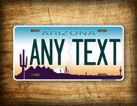 Arizona Personalized License Plate Any Text Custom