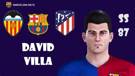 David Villa Efootball Pes Face Build Stats Youtube