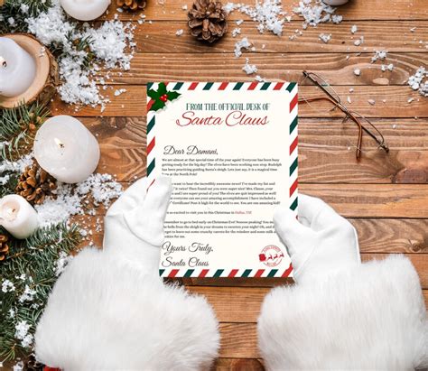 Editable Letter From Santa Claus Christmas Letter From Santa Nice List