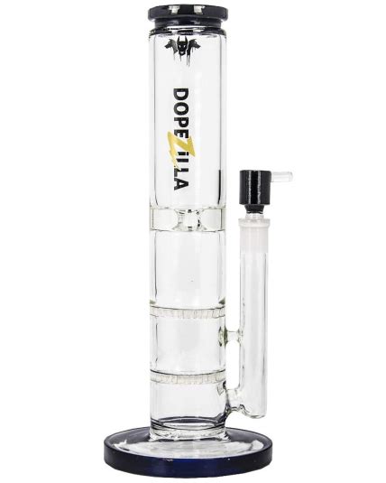 12” Slotted 4 Arm Tree Perc Glass Bong Water Pipe Blue The Greatest