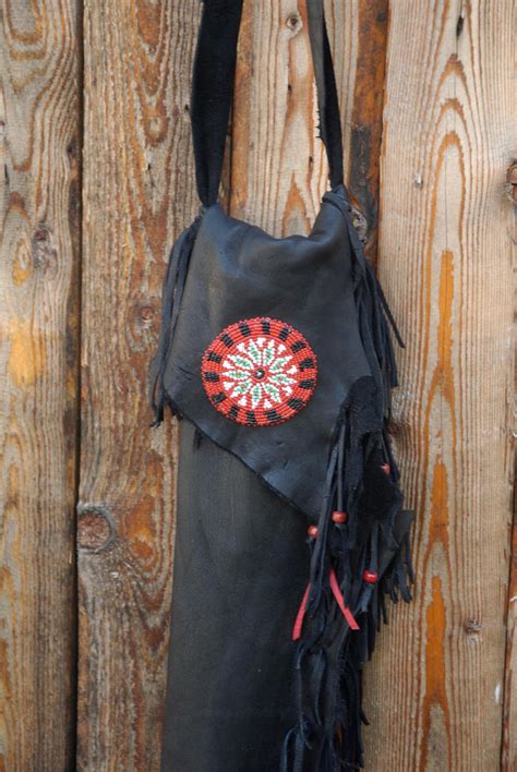 Fringed Leather Flute Bag Native American Flute Bag Native Etsy