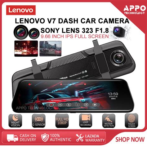 Lenovo V Inch Dashcam Streaming Media Dual Camera Front And Rear