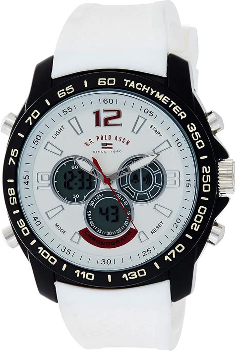 U S Polo Assn Reloj Deportivo De Cuarzo Para Hombre De Metal Y Hule