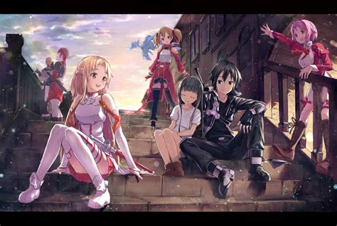 Asuna Kirito Silica Lisbeth Yui And 3 More Sword Art Online