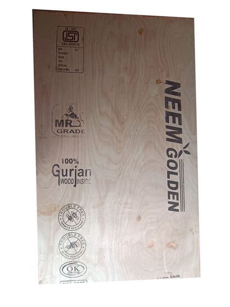 Mm Gurjan Golden Neem Plywood For Furniture At Rs Sq Ft In