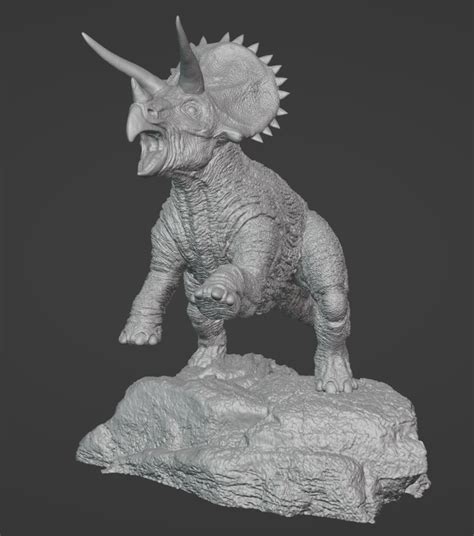 Archivo Stl Triceratops Jurassic Park Dinosaurmodelo De Impresora D