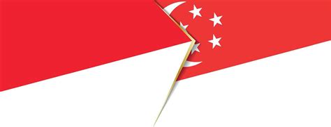 Indonesia and Singapore flags, two vector flags. 34883691 Vector Art at ...