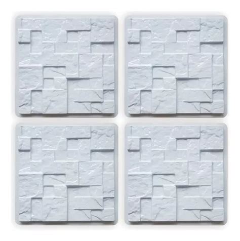 Conjunto 4 Formas Molde 3d Placa Gesso 30x30 Mosaico Rustico Frete grátis