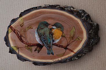 Eastern Bluebirds Sculpture Art By Betsy Popp